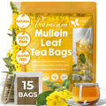 Mullein Leaf Tea Bags, 100% Natural & Pure from Mullein Leaves. Loose Leaf Mullein Herbal Tea. Made with Natural Material Tea Bags. No Sugar, No Caffeine, No Gluten, Vegan.