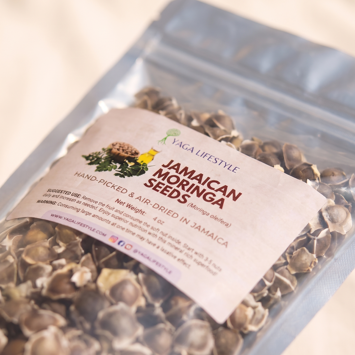 Jamaican Moringa Oleifera Seeds (Raw, Organic)