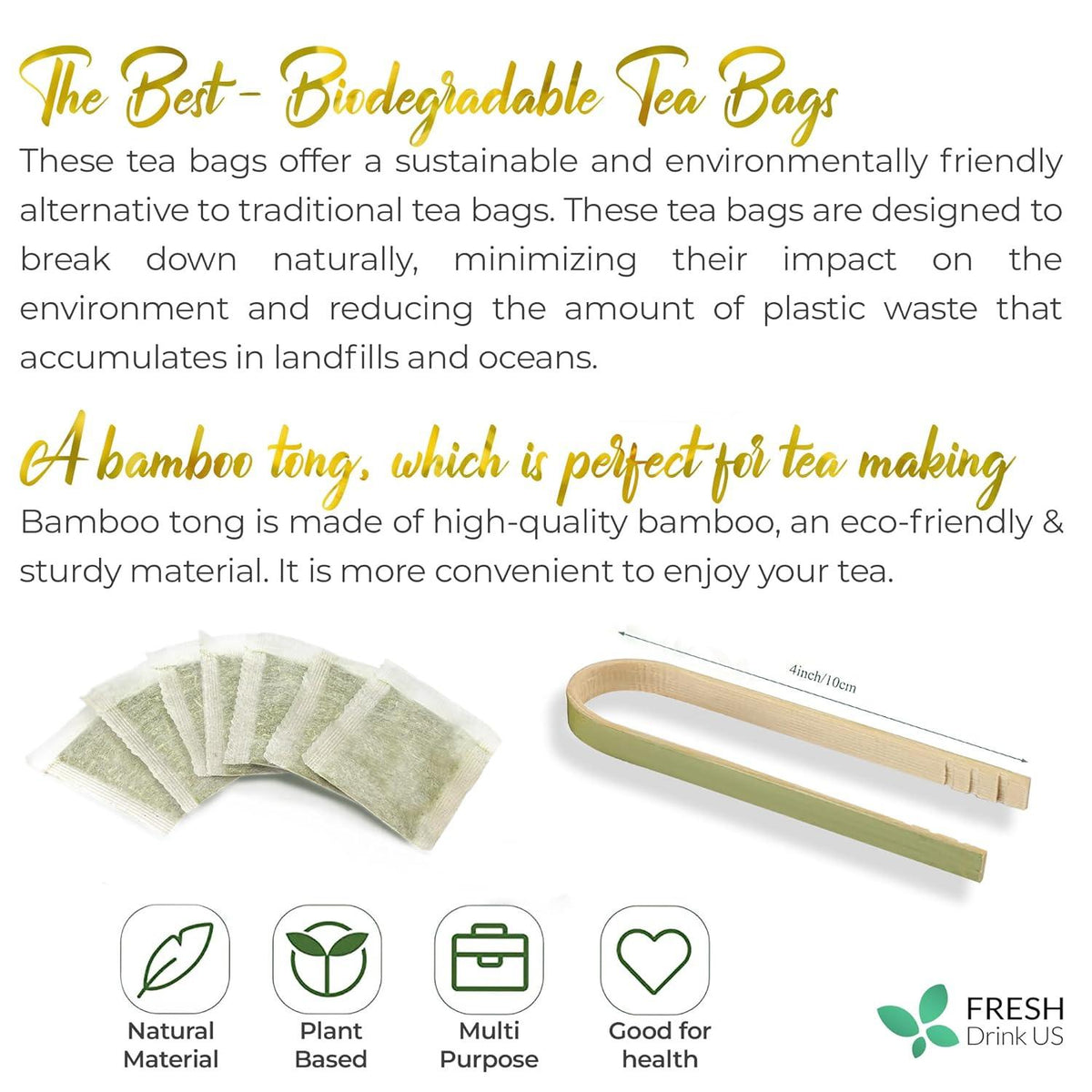 Mullein Leaf Tea Bags, 100% Natural & Pure from Mullein Leaves. Loose Leaf Mullein Herbal Tea. Made with Natural Material Tea Bags. No Sugar, No Caffeine, No Gluten, Vegan.