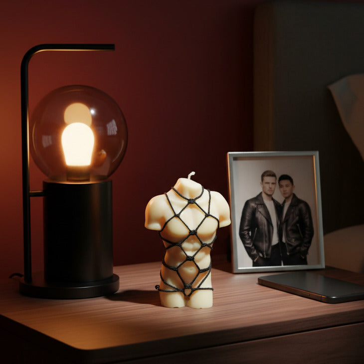 Small Male Torso Candle