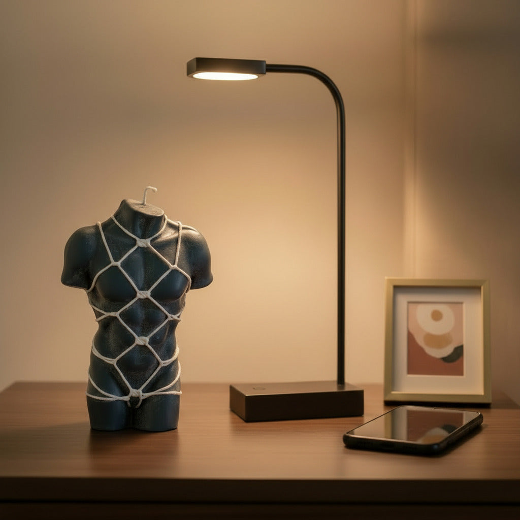 Small Male Torso Candle