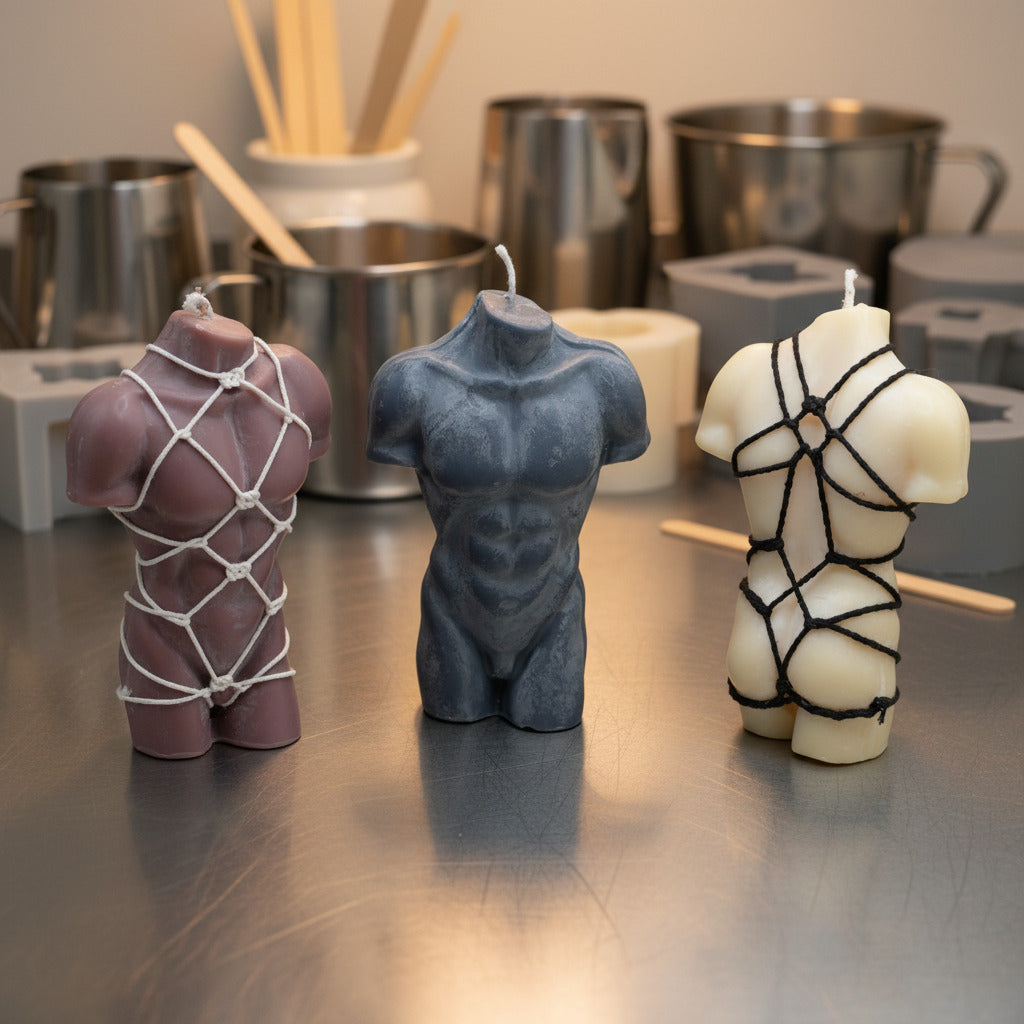 Small Male Torso Candle