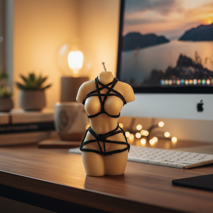 Small Female Torso Candle