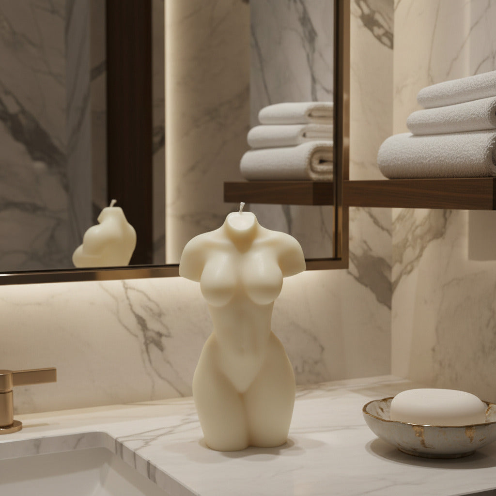 Small Female Torso Candle
