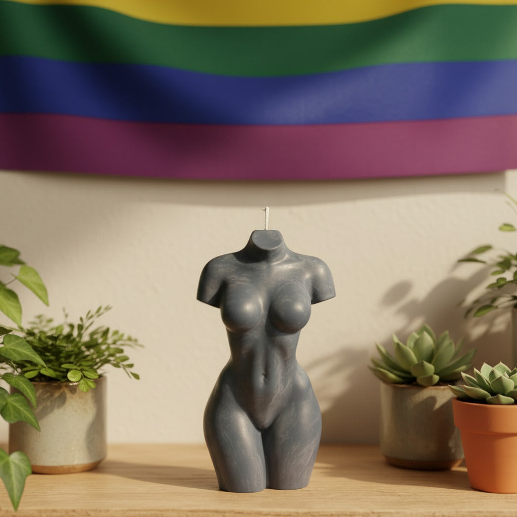 Small Female Torso Candle