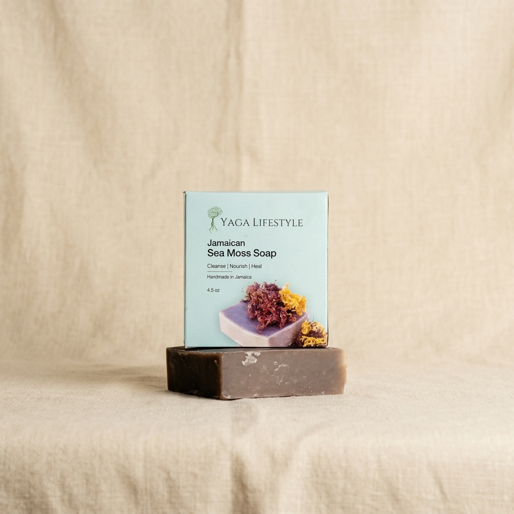 Purple Sea Moss Soap (Handmade, Vegan) With Wildcrafted Jamaican Purple Sea Moss