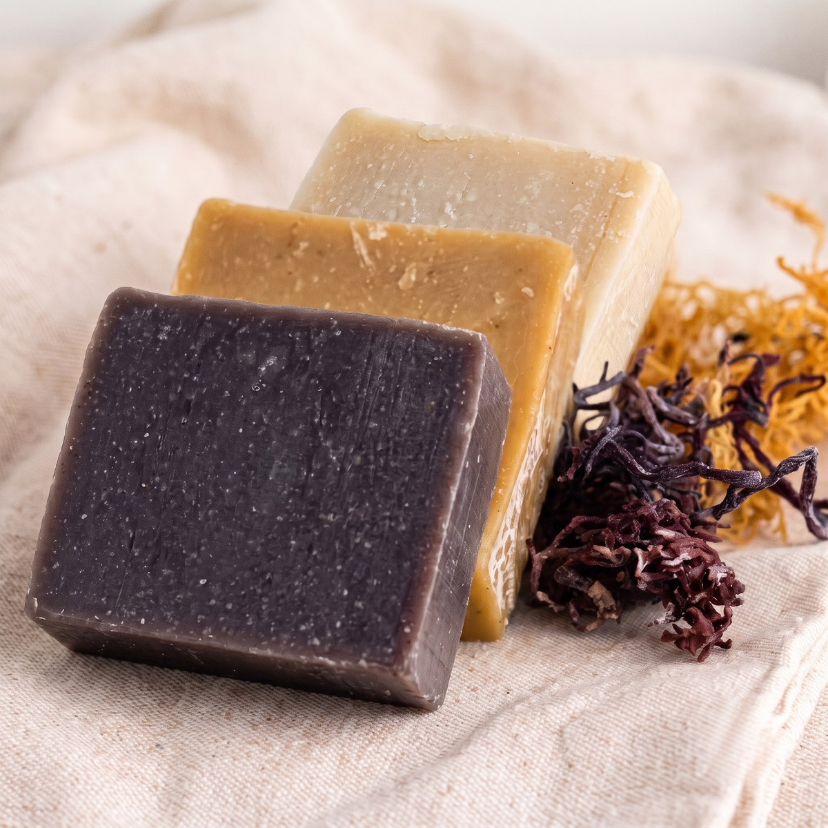 Purple Sea Moss Soap (Handmade, Vegan) With Wildcrafted Jamaican Purple Sea Moss