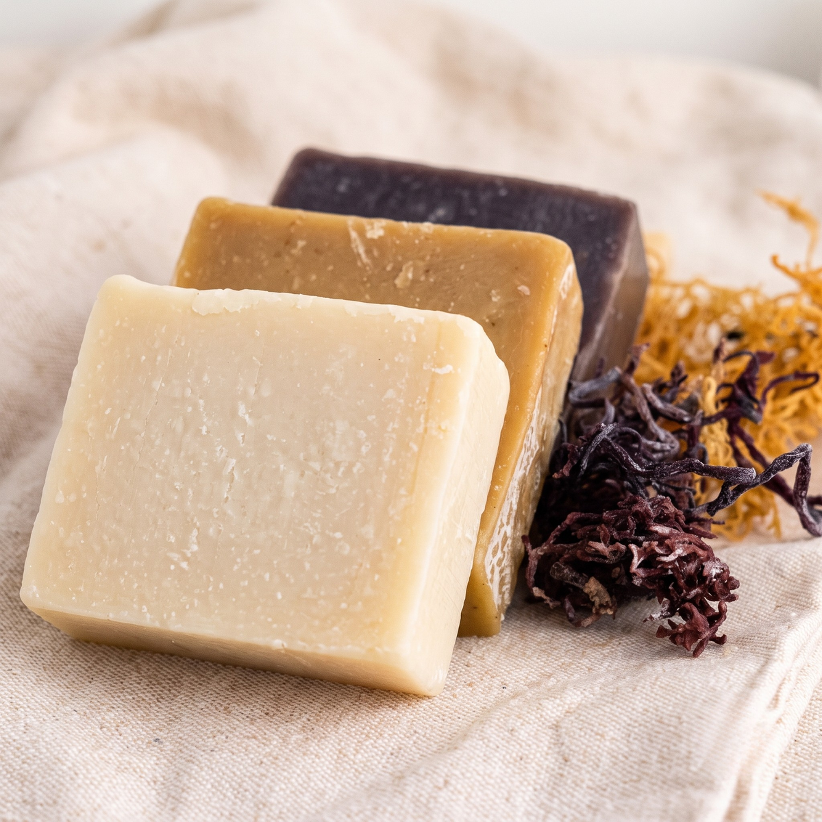 Super Sea Moss Soap with Purple Sea Moss, Gold Sea Moss and Spirulina